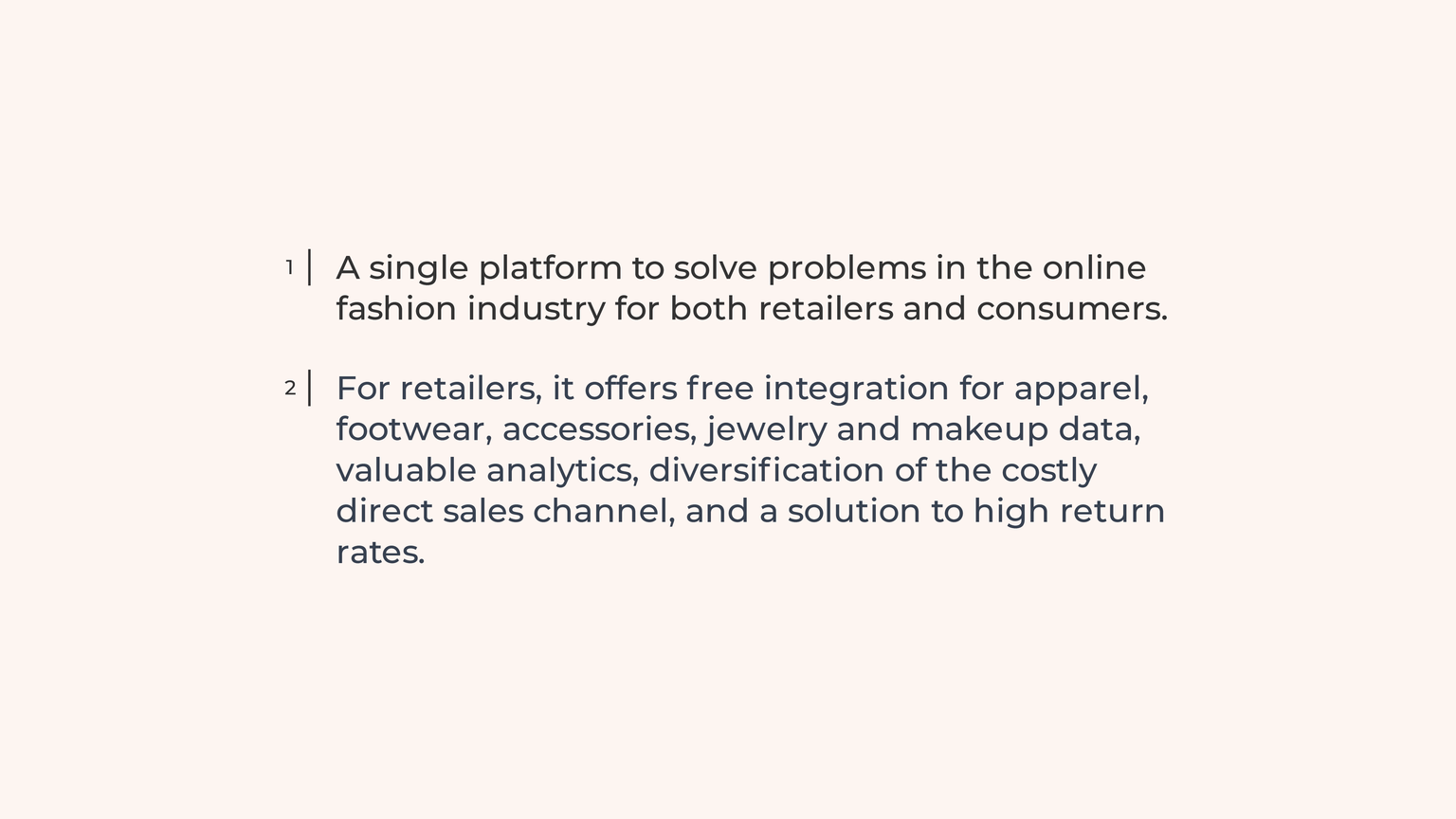 Slide from the unified retail platform concept presentation